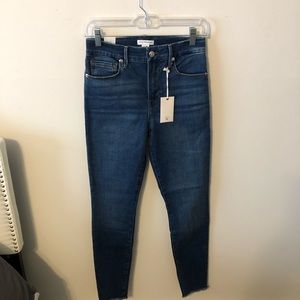 NWT Good American Jeans with raw hem